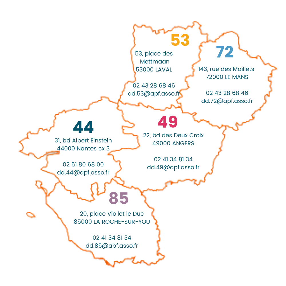 cartographie des délégations de la région